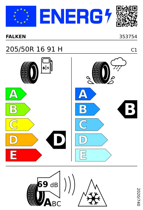  FALKEN Eurowinter HS02 205/50 R16 91 H