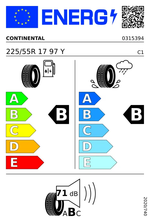  CONTINENTAL ContiPremiumContact 5 225/55 R17 97 Y
