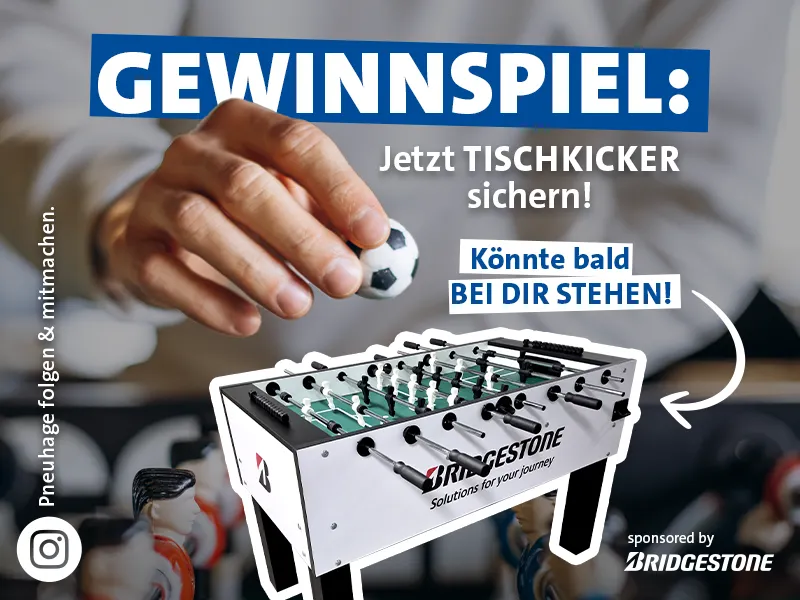 Bild Pneuhage Gewinnspiel in Kooperation mit Bridgestone für einen Tischkicker
