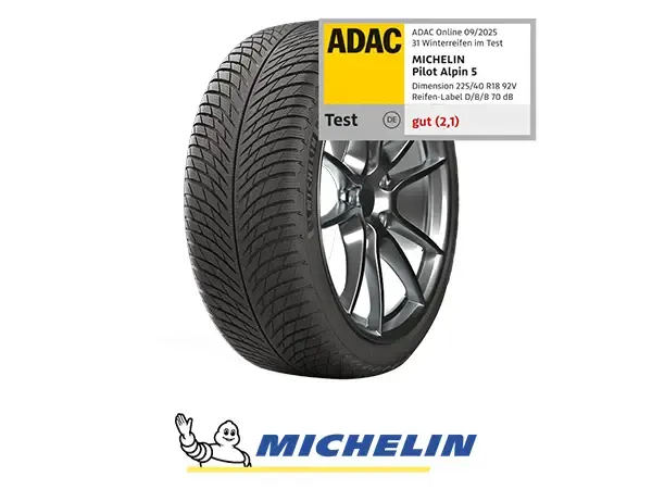 MICHELIN Pilot Alpin 5, Premium-Winterreifen für PKW und SUV, mit Testlabel ADAC 2025