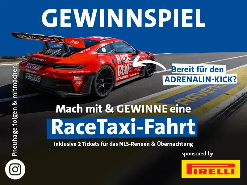 Bild Pneuhage Gewinnspiel in Kooperation mit Pirelli für eine RaceTaxi-Fahrt inkl. NLS-Tickets