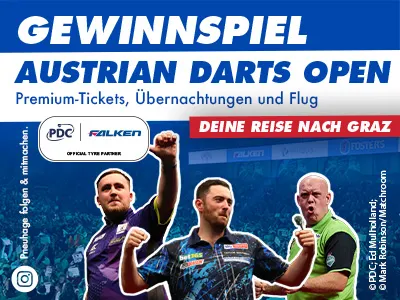 Bild Pneuhage Gewinnspiel in kooperation mit Falken und PDC für Austrian Darts Event