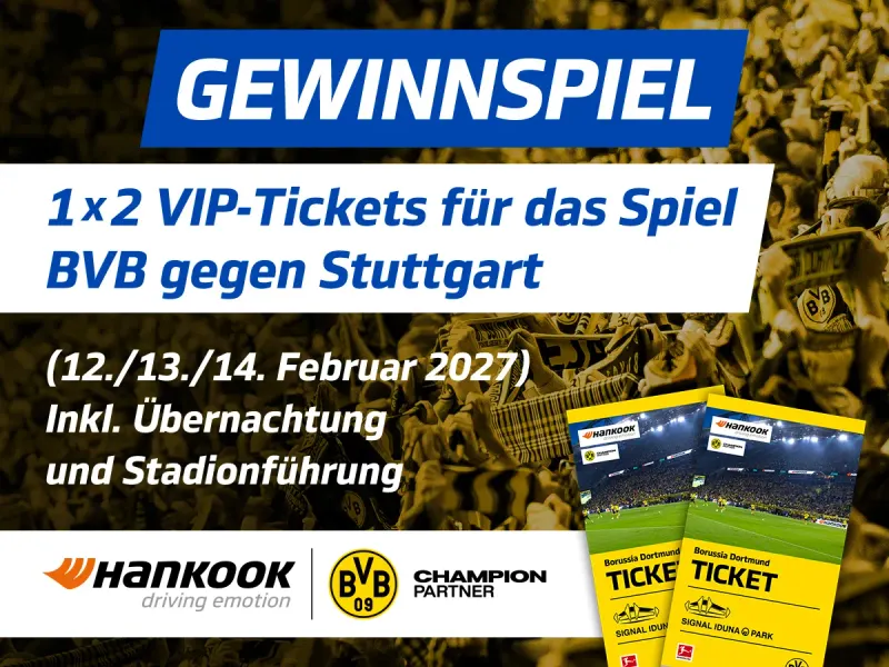 Bild Pneuhage Gewinnspiel in Kooperation mit Hankook für BVB VIP-Tickets